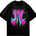 Stray Kids Rock Star Album Merch T Shirt Felix Jisung Hyunjin Minho Bangchan Changbin Concerts Tee Unisex Tops (Large, Black-a01)