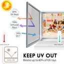KESPEN Window Film One Way Daytime Privacy Static Cling Heat Control Glass Window Tint Mirror House Film, Silver, 47.2 Inch X 6.5 Feet