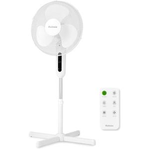 Holmes 16" Digital Stand Fan, 80 Oscillation, 3 Speeds, 3 Modes, 7.5-Hour Timer, Adjustable Height, 30 Head Tilt, Ideal for Home, Bedroom or Office, Remote Control, White