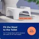 Squatty Potty Simple Curve Bathroom Toilet Stool 7" White