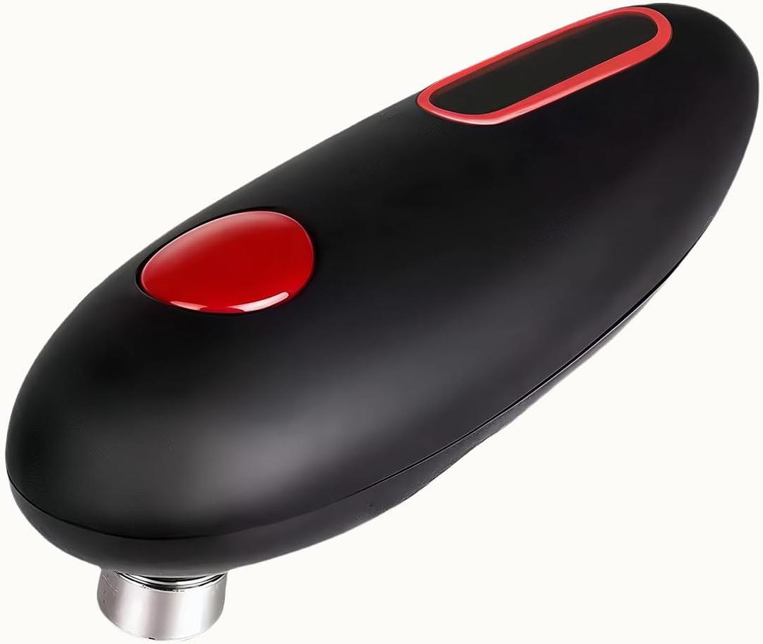 Cooks Professional Electric Can Opener - Redefine Cooking Ease for Seniors & Arthritic Patients with Innovative Hands-Free Operation and One Touch Design (Black)