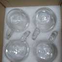Mfacoy Double Wall Insulated Glasses Espresso Cups Set of 4 (50% Thicker), 5 oz Clear Coffee Cups with Handle, Shot Glasses, Suit for Espresso Machine, Latte, Cappuccino, Glass Coffee Mugs