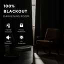 CUCRAF Blackout Curtains 54 Inches Length 2 Panels Set, Black Rod Pocket and Back Tab Window Curtain, Thermal Insulated Darkening Drapes for Bedroom Living Room (W52 x L54 Inch)