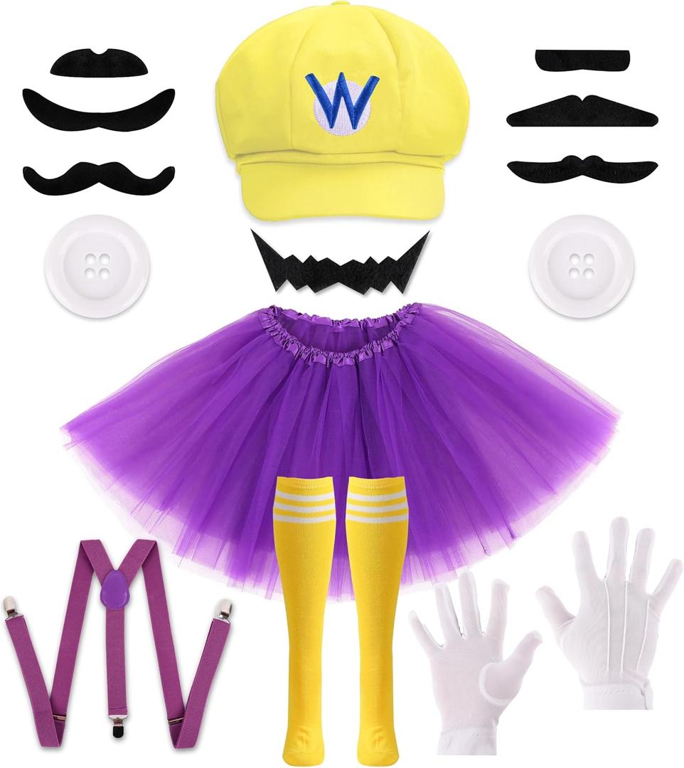 Halloween Costumes Accessories for Adults Women - Halloween Costume 2025 Cosplay Party Set for Teen Girls (Yellow), One Size