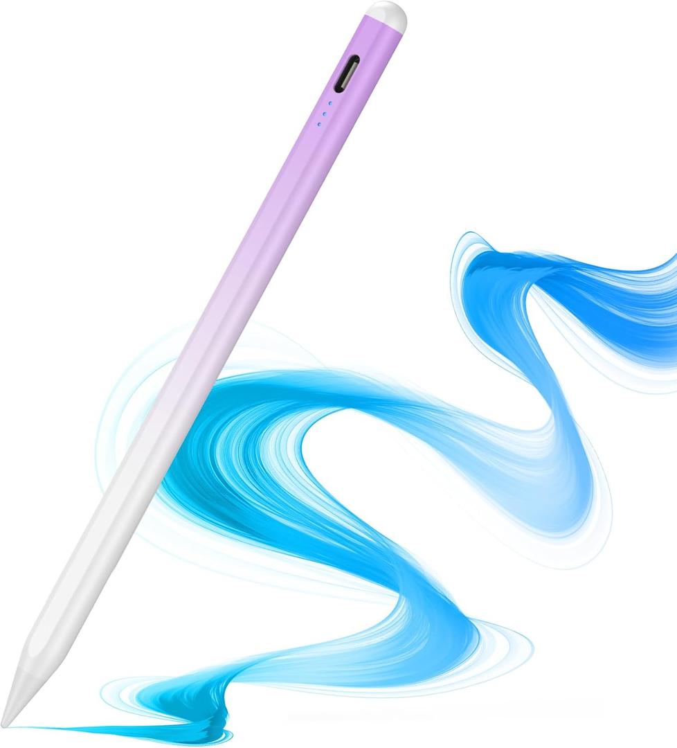 Stylus Pen for iPad 11th & 10th Generation - 10Mins Faster Charge Compatible with (2018-2025) Apple iPad 6-11 Gen, iPad Air 3/4/5/M2/M3, iPad mini 5/6, iPad Pro 11"/12.9"/M4 (purple)