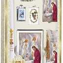 Girls Blessed Sacrament Deluxe First Communion Gift Box Set with Candle