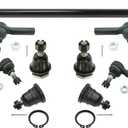 TRQ Front Steering & Suspension Kit Ball Joint Center Link Tie Rod Compatible with 1998-2004 Nissan Frontier 2000-2004 Xterra