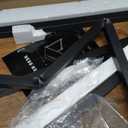 Casaottima 40 Inch Small Computer Desk for Home Office, Study Writing Table for Small Spaces, Simple Modern Desk with Headphone Hooks, Rustic Brown