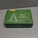 YAUNGEL 6 Pcs Christmas Tree Candles with Metal Candle Holder, Real Wax Christmas Tree Candles with Remote Timer, Flameless Tree Candlesticks Battery Operated Flickering Flame for New Year Xmas Decor