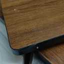 VECELO Corner Computer Desk 41 x 30 inches with Smooth Keyboard & Storage Shelves for Home Office Workstation, Teak, 29.5"d X 41"w X 30"h