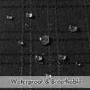 2 x MIULEE Outdoor Waterproof Throw Pillow Covers Decorative Farmhouse Water Resistant Cushion Covers for Tent Patio Garden Couch Sofa Pack of 2, 12x20 Inch Black