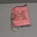 Whaline Pink Red Placemats Embroidered Scalloped Kitchen Place Mats for Wedding Baby Shower Party Home Dining Table Decor, Set of 6, 13 x 19 in