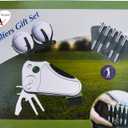 Golfer's Best Golf Gift Set: Tool - Stroke Counter, Divot Tool Repair, Brush, Ball Marker, Cleat Tightener, Club Groove Cleaner Belt Tee Holder Tees Belt Ball Holder - Gift Idea For Men Women (Green, White, Black)