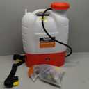 Battery Powered Backpack Sprayer - 4.2 Gallon, 8 Nozzles, 100PSI Cutoff, Long Battery Life, Wide Mouth, High-Pressure Spray Hose, Trigger Lock, Pressure Knob Controller