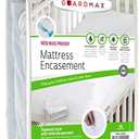 Guardmax Jersey Knitted Mini Crib Size Zippered Mattress Encasement - Waterproof & Bed Bug Proof Mattress Protector - Comfortable, Soft, and Noiseless Zippered Bedding - Dust Mite Proof (24 x 38 x 3)