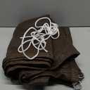 Eden's Decor Straight Flat-Edged Sun Shade Sail Rectangular 5' x 7' Brown UV-Blocking Outdoor Canopy Fabric Cloth Awning for Pergola Patio Garden Backyard Custom Size