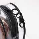 3 x Buminee Clear Display Pouch with Detachable Keychain, Waterproof Storage Case for Stuffed Dolls, Lipstick, Keychains & Charms, 7'' Tall Clear Organizer Bag for Figures/Accessories-White 1 Pack