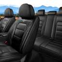 Seat Covers for Dodge Charger 2006-2025, Standard Leather & Waterproof, Full Set Custom Fit Seat Covers Automobile Interior(Black)