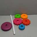 JUXUE Spinning Toy, Rainbow Stacking Toys for Toddlers 1-3, Ring Stacker Baby Toys 6 to 12 Months, 1 One Year Old Girl Boy Christmas Birthday Gifts, Montessori Autism Sensory Toy