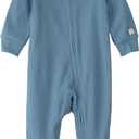Little Planet by Carter's Neutral Sleep and Play made with Organic Cotton, Teal, 9M
