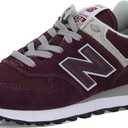 New Balance Women's 574 Core Sneaker (Burgundy-white)