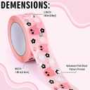 2 x Whaline 109 Yard Halloween Packaging Tape Cute Pink Ghost Pumpkin Flower Pattern Tape Cartoon Shipping Tape for Small Business DIY Crafts Box Carton Decor