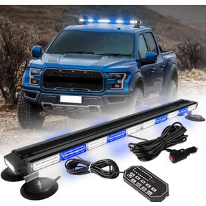 42inch 206 LED Rooftop Strobe Light Bar with Controller Blue White