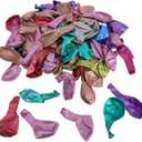 100pcs Metallic Balloons Rainbow Chrome 12-inch Helium Party Balloons for Birthday Wedding Shower Carnival Decorations Random Color