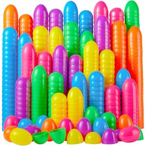 JOYIN 1000 PCS 2.3" Easter Eggs, Empty Plastic Eggs Fillable Colorful Bright Eggshell Bulks for Easter Hunt, Filling Treats, Party Favor, Basket Stuffers, Classroom Prize Supplies