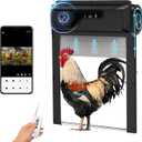 1080P HD Camera Solar Automatic Chicken Coop Door, 5000 mAh Large Battery, Support WiFi, APP Remote Viewing and Control, Timer, Alarm Driver Function, Easy to Install and Use.