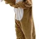 COSUSKET Snug Fit Unisex Adult Onesie Pajamas, Flannel Cosplay Animal One Piece Halloween Costume Sleepwear Homewear (Large, Sloth)