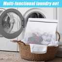 Mesh Laundry Bags for Delicates, Lingerie Wash Bags with Auto-Lock Zipper, 100% Polyester Fine Mesh, White Net, 2XL, 2L, 2S