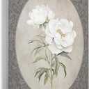 White Rose Duo Floral Pattern, 11 x 14 Inch Mounted Print on Wall Plaque | Stupell Industries · By Lettered and Lined · Ready to hang · Fits living room or lounge · Made in USA