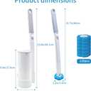 Toilet Brush with 120 Refills, White Toilet Cleaning Brush, Toilet Bowl Brush, Toilet Brush Refill for Efficient and Deep Scrub Toilet