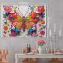 BUHAH 3D Colorful Butterfly Flower Puzzles for Adults 1000 Pieces Beautiful Floral Art Jigsaw Puzzles Impossible Challenging Aesthetic Puzzle as Family Game Decor