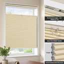 LazBlinds Top Down Bottom Up (TDBU) Cordless Cellular Shades Blackout, Thermal Insulation, Noise Reduction, Light Blocking Honeycomb Blinds for Windows 31" W x 64" H, Beige - Blackout