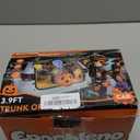 2025 Halloween Trunk or Treat Car Decorations, Pumpkin Killer-Themed Halloween Car Inflatable Decor, Built-in LED Lights & Candy Pocket for Outdoor Trunk Parties & Events