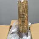 I00000 200 Pack Gold Plastic Cups, 9 Oz Elegant Clear Plastic Cups Gold Rimmed Disposable Glasses Fancy Disposable Party Cup Wedding Cup Drinking Tumblers Cocktail Glasses Perfect for Party