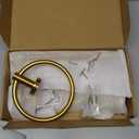 Brushed Gold Bathroom Hardware Set 5 Piece with Towel Racks for Bathroom, SUS304 Stainless Steel Bath Towel Bar Set, 24 Inch Wall Mounted Accessories Kit