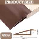 uxcell 6.56Ft x 2.8" x 0.71" Floor Transition Strip, Self Adhesive Carpet Edge Strip, Vinyl Gap Cover, Laminate Edge Trim for Uneven Surfaces from 1/2" to 9/16", Coffee