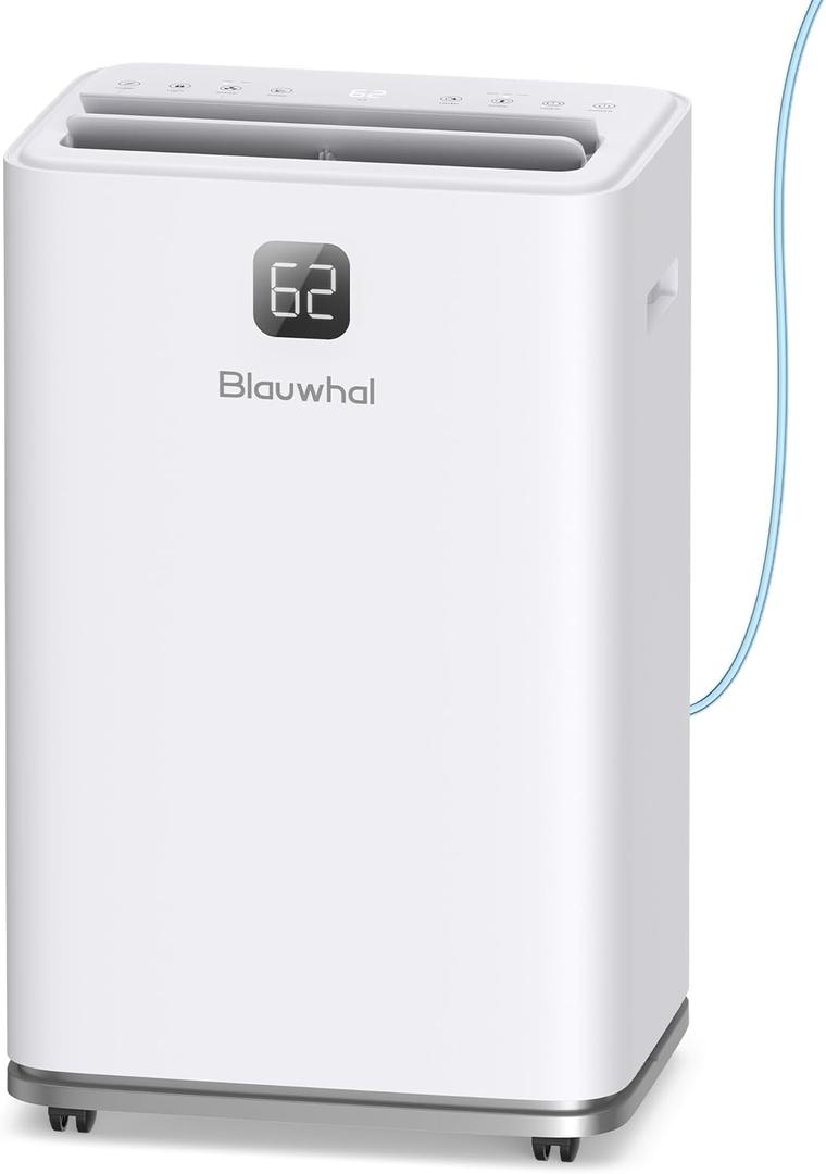 150 Pints Dehumidifier with Pump, 8000 Sq.Ft Dehumidifier for Basement with Drain Hose & 2.11 Gal Water Tank, Large Dehumidifiers for Large Room Warehouses Commercial and Home (150 pint) (Dark White)