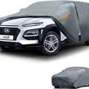 Waterproof Hyundai Kona(2017-2026) Car Cover with Breathable Vents, [2026 Upgrade] Premium Covers with Cotton Liner and Zipper Door, Sun Rain Snow Dust Uv Protection.(Gift with Towel)
