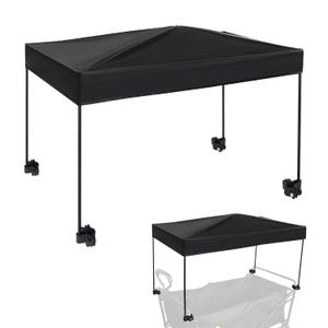 Universal model Wagon Canopy Cover Garden Push Awning Portable Outdoor Stroller Accessories Awning for Garden Wagon,Shopping,Camping (Suitable for Folded,Gathering Folded Wagon)19.7*27.2 inches