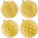 Large Christmas Ornaments, Oversized Velvet Xmas Tree Ball, Big Flocked Christmas Tree Ornament, Shatterproof Plastic Balls for Lawn Yard Holiday Hanging Decor, Brown, 4", 6 Pcs