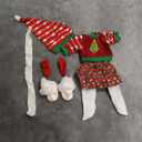 UPINS Christmas 18 Inches Doll Clothes and Accessories Winter Doll Outfits Set Christmas Deer Costume Includes Tutu Dress Vest T-Shirt Shoes Hairpin Socks for 18 Inch Doll Girls Gifts