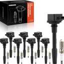 A-Premium Set of 15 Ignition Coil Pack and Iridium Spark Plugs Compatible with Ford F-150 2018-2021, Mustang 2020, 5.0L, Replace# JR3Z12029A