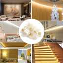 RGBZONE 20Pcs 4 Pin 10mm LED Strip Connectors Strip to Wire Connector and 32.8FT/10M 4 Pin RGB Extension Cable Wire for Non-Waterproof 10mm SMD RGB 5050 LED Light Strip