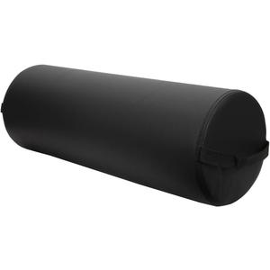 ForPro Professional Collection Jumbo Full Round Bolster Pillow, Black, Oil and Stain-Resistant, for Massage and Yoga, 9 R x 26 L