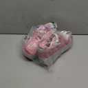 Wooowyet LED Roller Skate Shoes for Kids Boys Girls Light Up Fashion Sneakers Wheels Wheeled USB Rechargeable Hook&Loop Shiny Pink Little Kids, Size 33