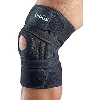 Knee Brace Meniscus Tear Support For Arthritis Acl, Mcl Pain Patented 4-way Adjustable Wraparound Strap Dual Side Stabilizer For Patella Stability Size [medium]